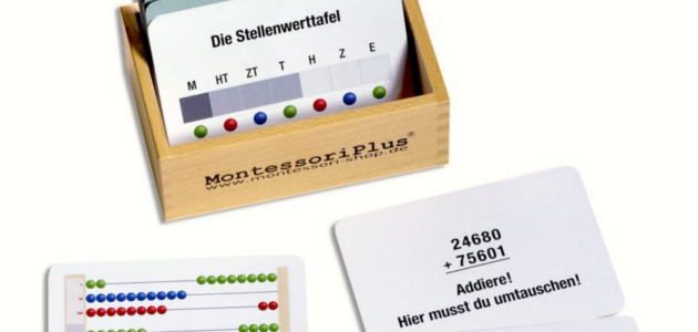 Arbeitskarten nach Maria Montessori